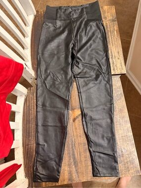 A New Day Faux Leather Look Pants Leggings- Black, S